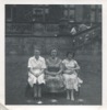 Image 16 of 23 : 1959 Miss Graham, Miss Helen Thompson, Miss Elizabeth Winder in front of the terrace