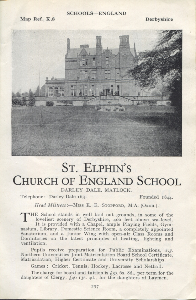 1948 School Directory entry